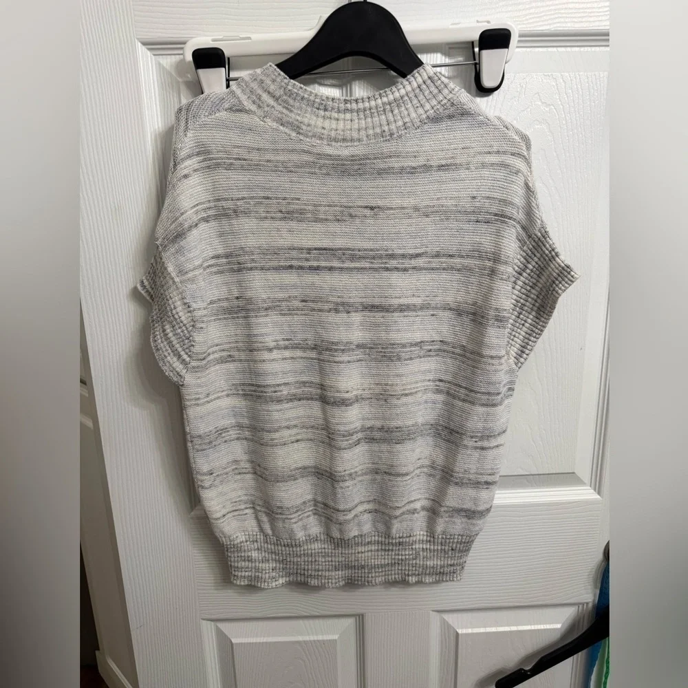 Haven Well Within Knit Sweater Gray Blue Organic Cotton Small Dolman coastal